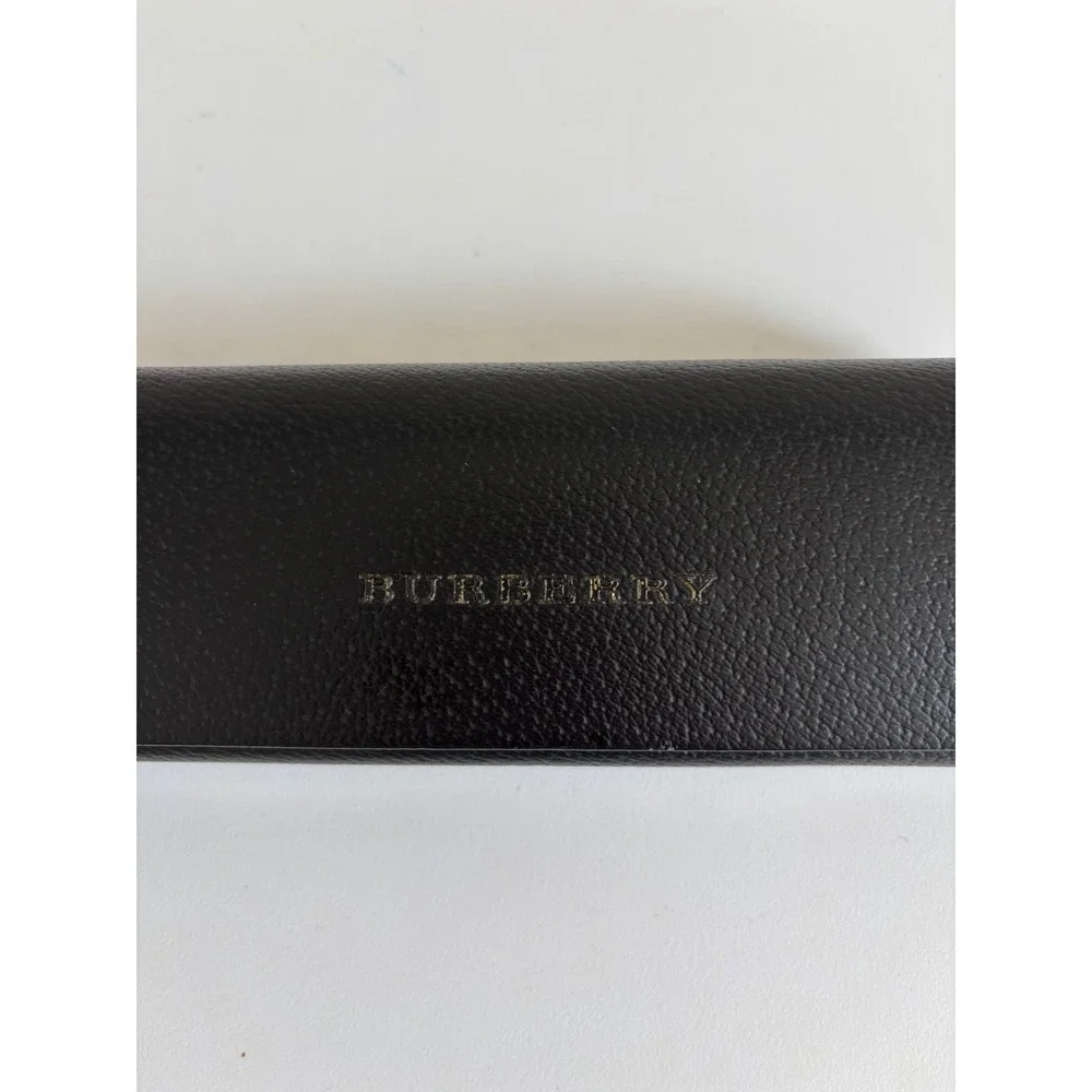 Burberry Eyeglasses Sunglasses Hard Case Black Textured Gold Logo Protective